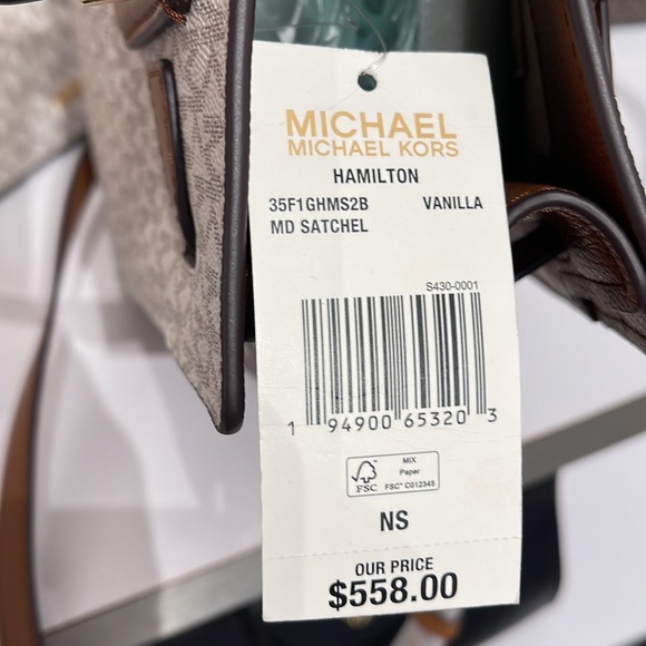 Michael Kors Hamilton Meidum Satchel Shoulder Crossbody 
Vanilla - Picture 9 of 16